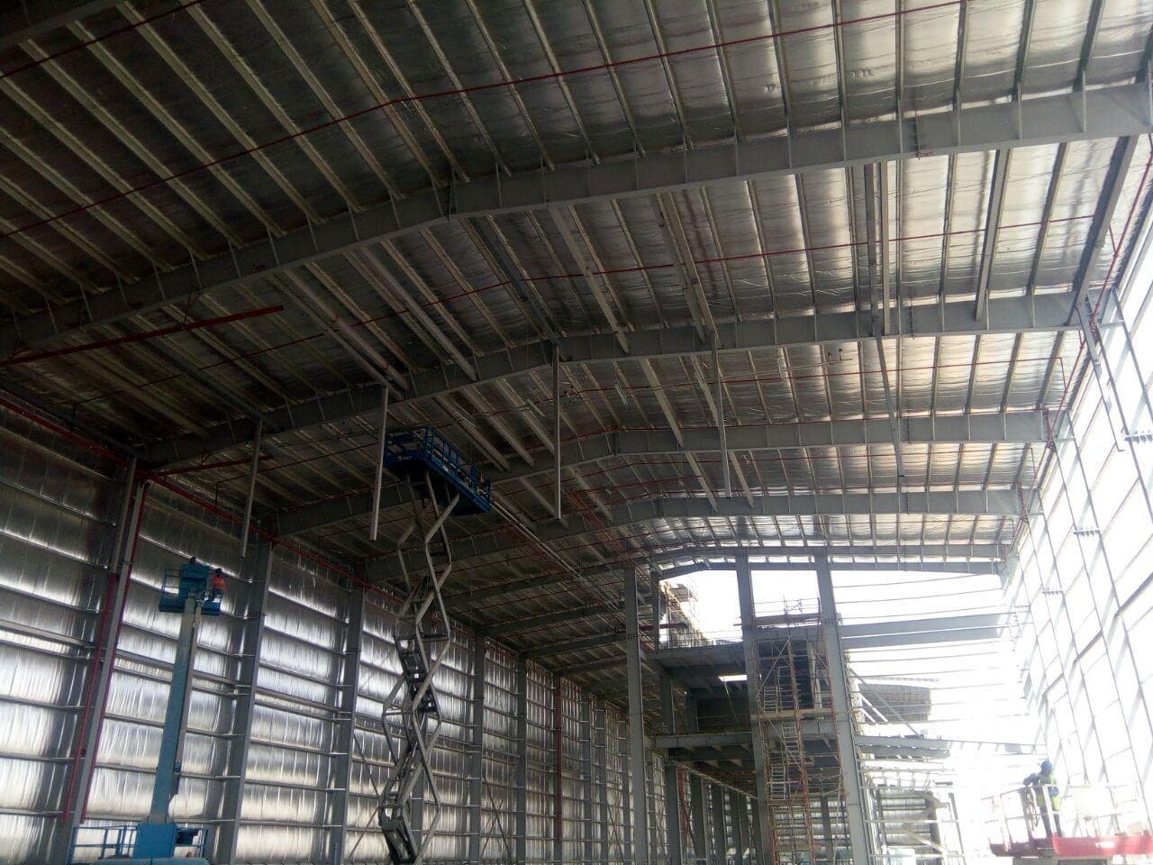 Large steel-frame industrial structure fabricated by AMC Maintenance